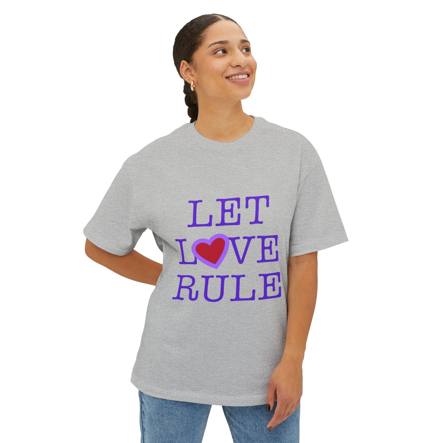 Let Love Rule (Remix) Unisex Oversized Boxy tee Printify