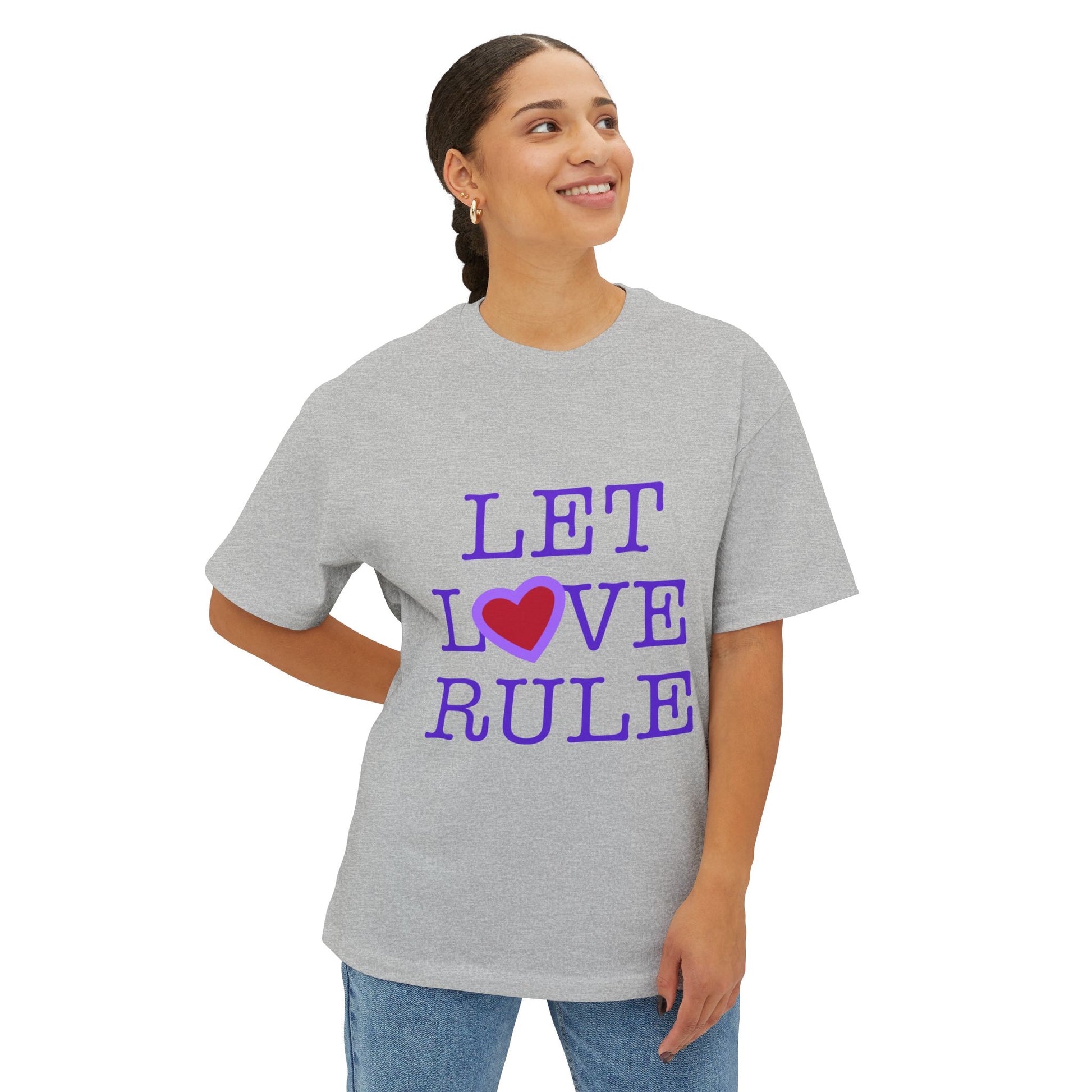 Let Love Rule (Remix) Unisex Oversized Boxy tee Printify