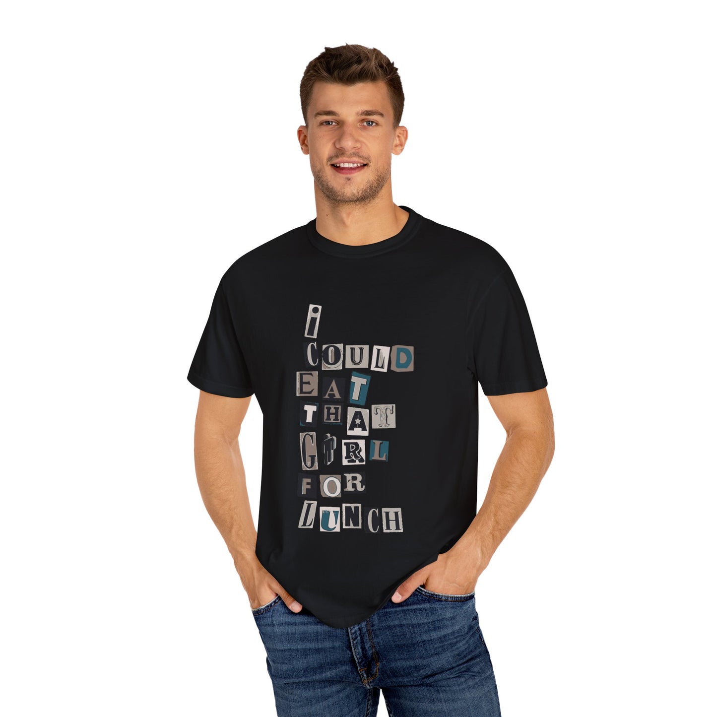 Billie Eilish Inspired Dyed T-shirt – Mixed Message Collage Edition Printify