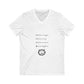 Minimalist Music Unisex Jersey Short Sleeve V-Neck Tee - snazzymerch
