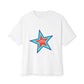 Power of Positivity Star Unisex Oversized Boxy Tee - snazzymerch