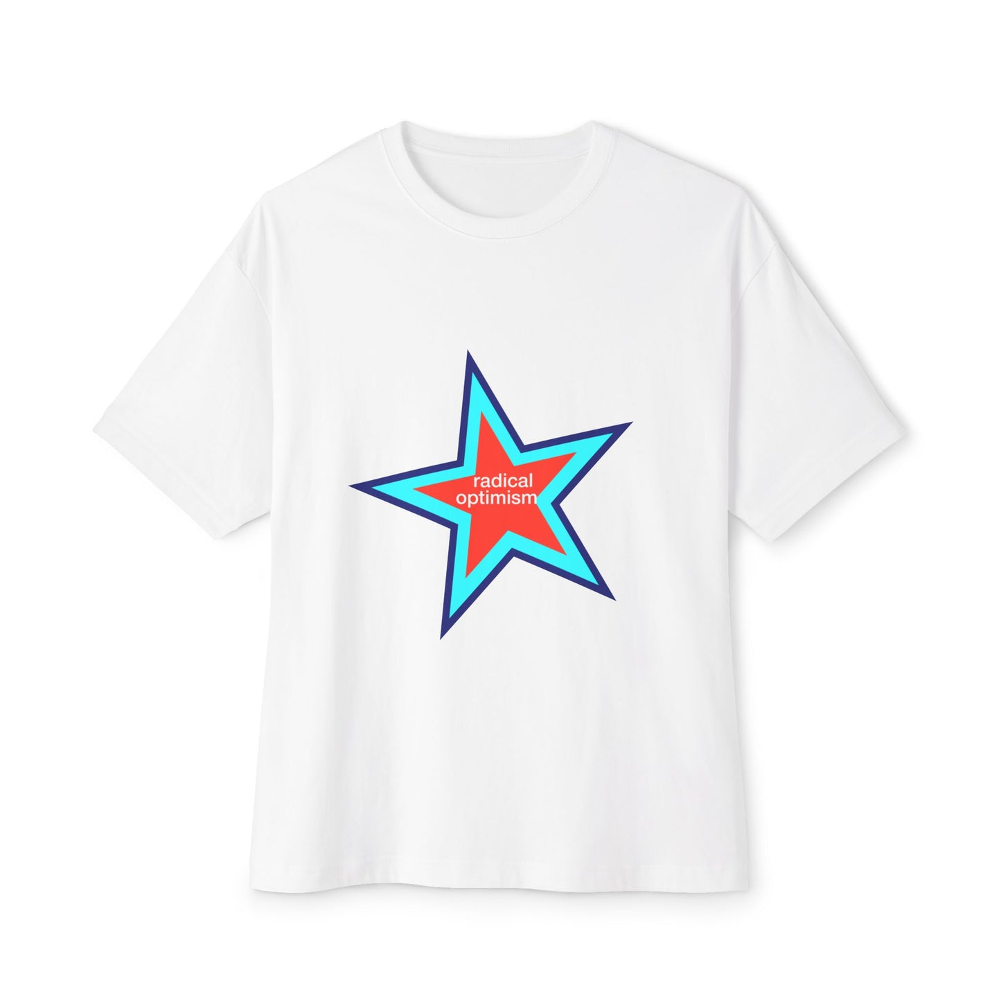 Power of Positivity Star Unisex Oversized Boxy Tee - snazzymerch