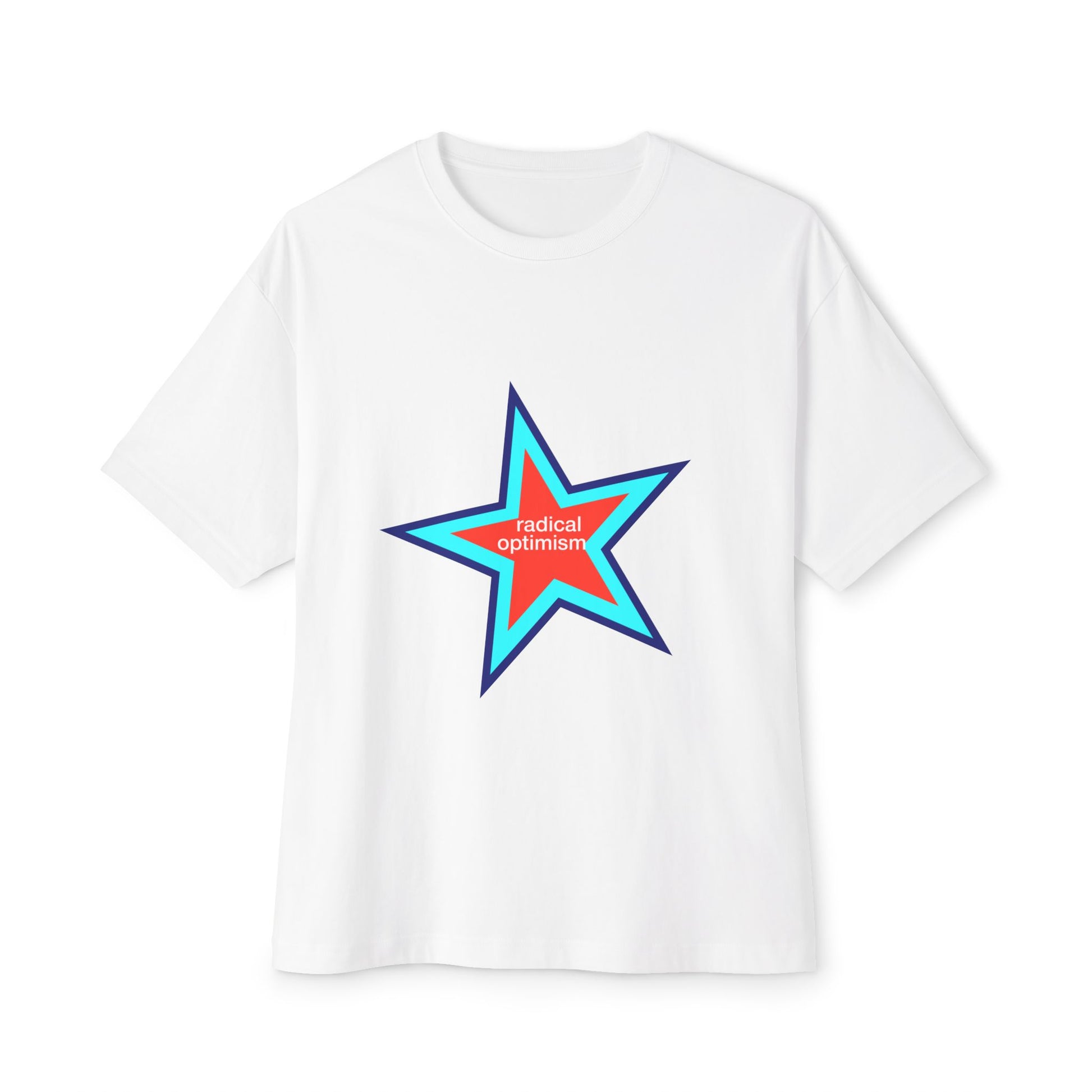 Power of Positivity Star Unisex Oversized Boxy Tee - snazzymerch