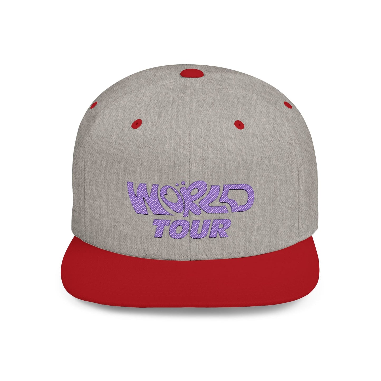 World Tour Bubble Letter- Flat Bill Snapback Printify