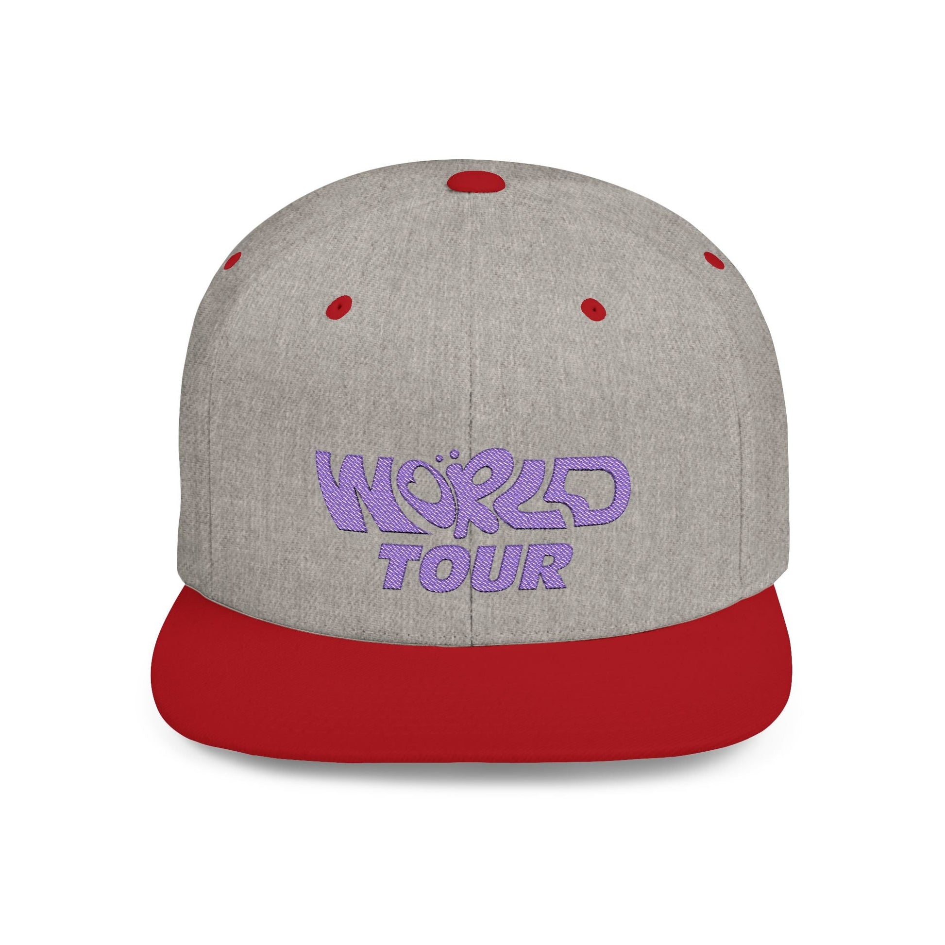 World Tour Bubble Letter- Flat Bill Snapback Printify