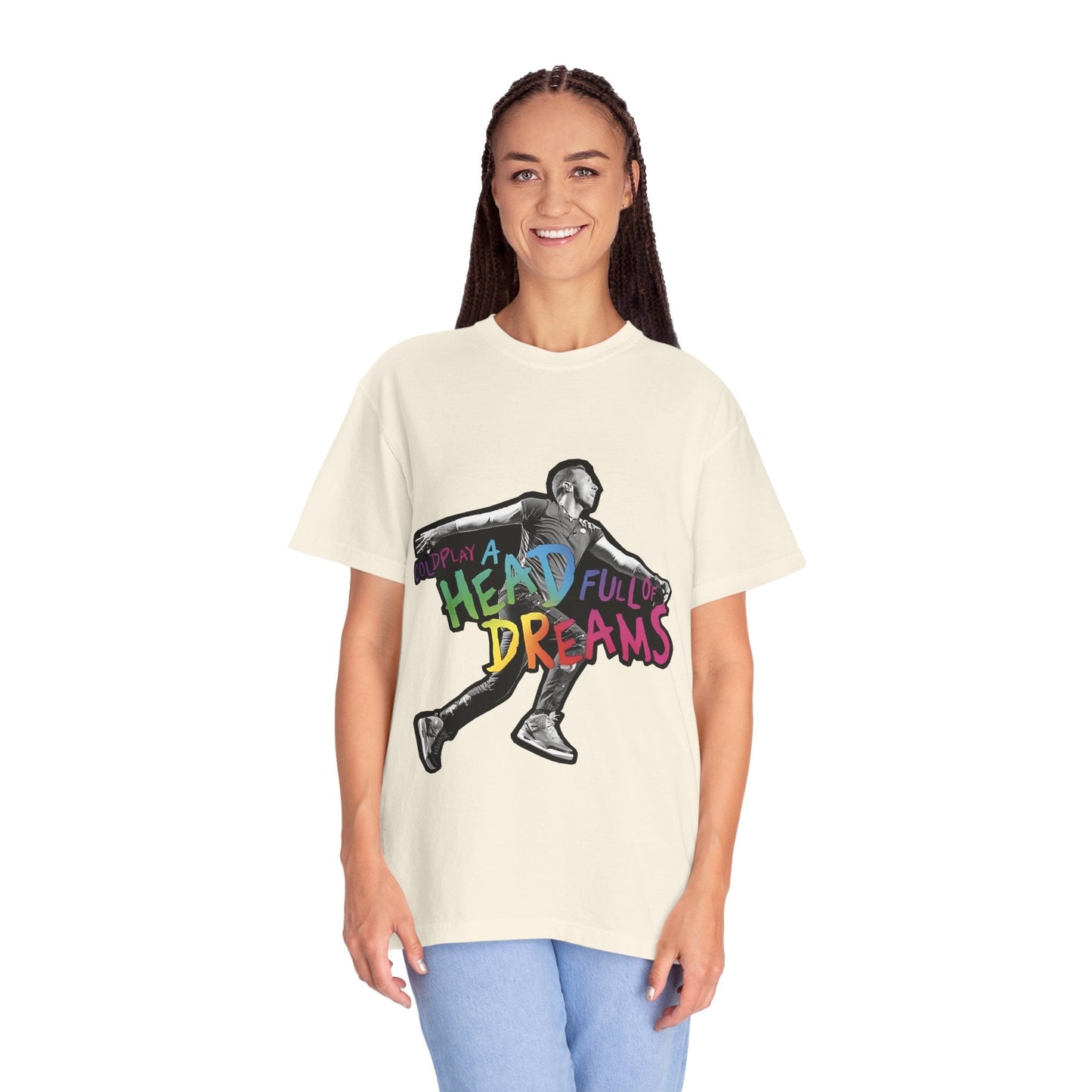 Unisex Garment-Dyed T-Shirt Inspired by Coldplay A Head Full of Dreams Chris Printify