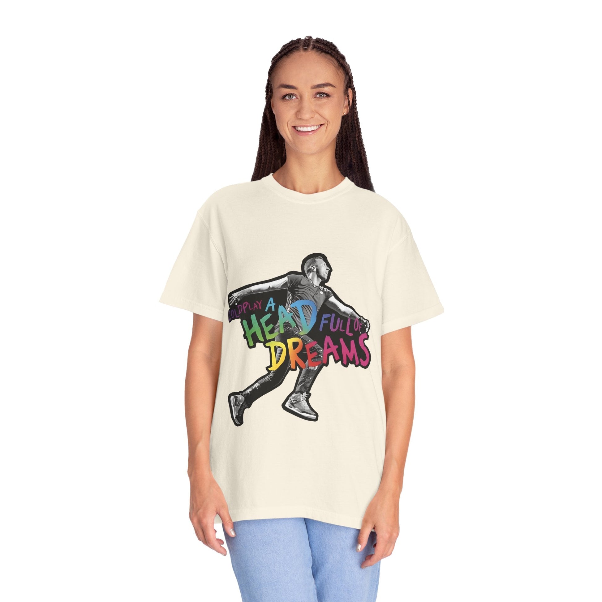 Unisex Garment-Dyed T-Shirt Inspired by Coldplay A Head Full of Dreams Chris Printify