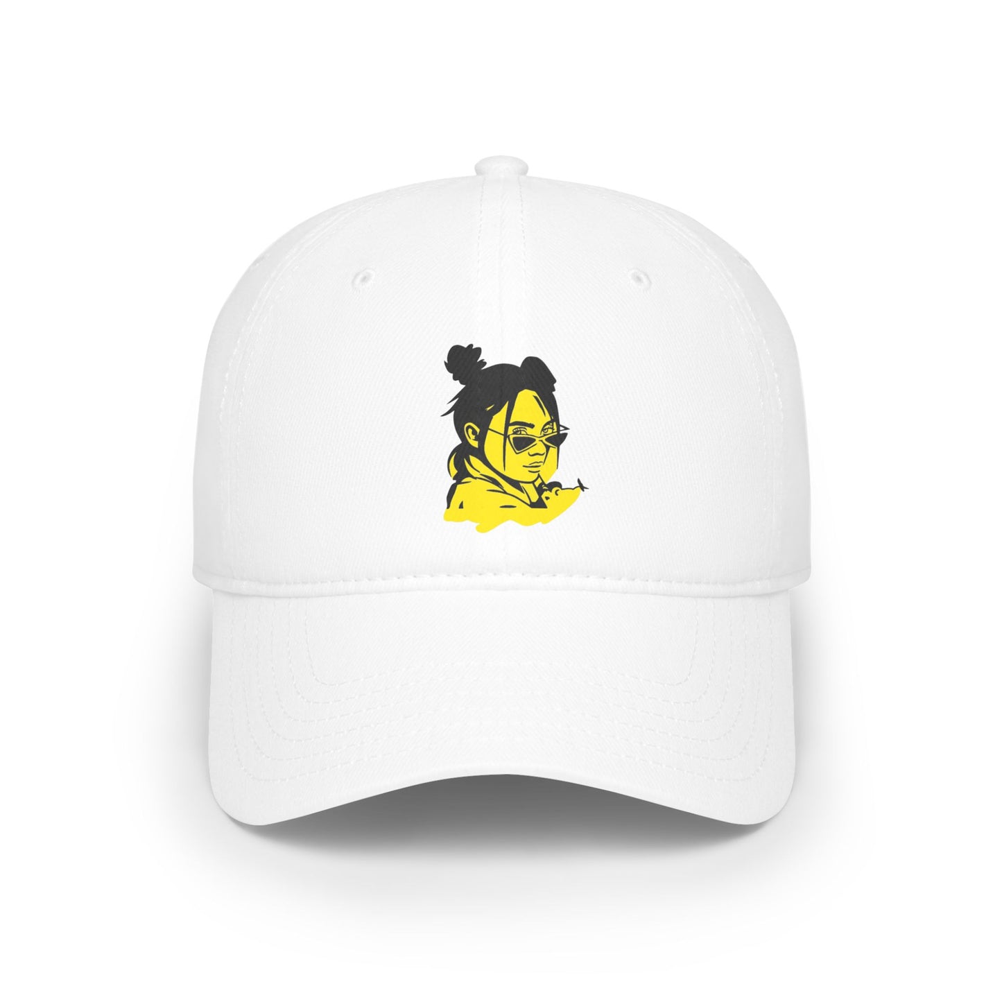 Billie Eilish Inspired Baseball Cap – Neon Mood Portrait Edition Printify