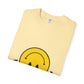 Yellow Smiley Unisex Garment-Dyed T-shirt - snazzymerch