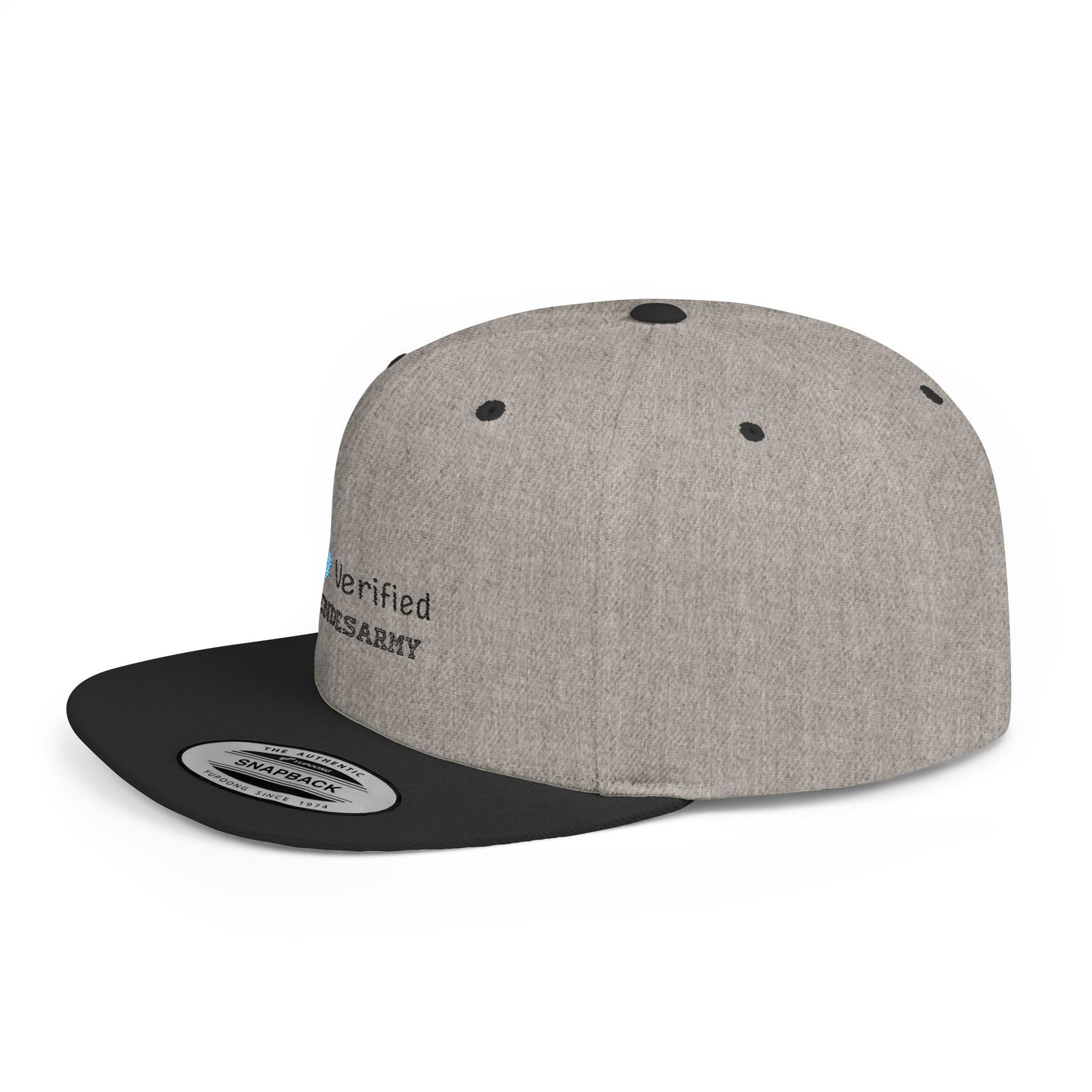 Verified Soul Flat Bill Snapback Cap Printify