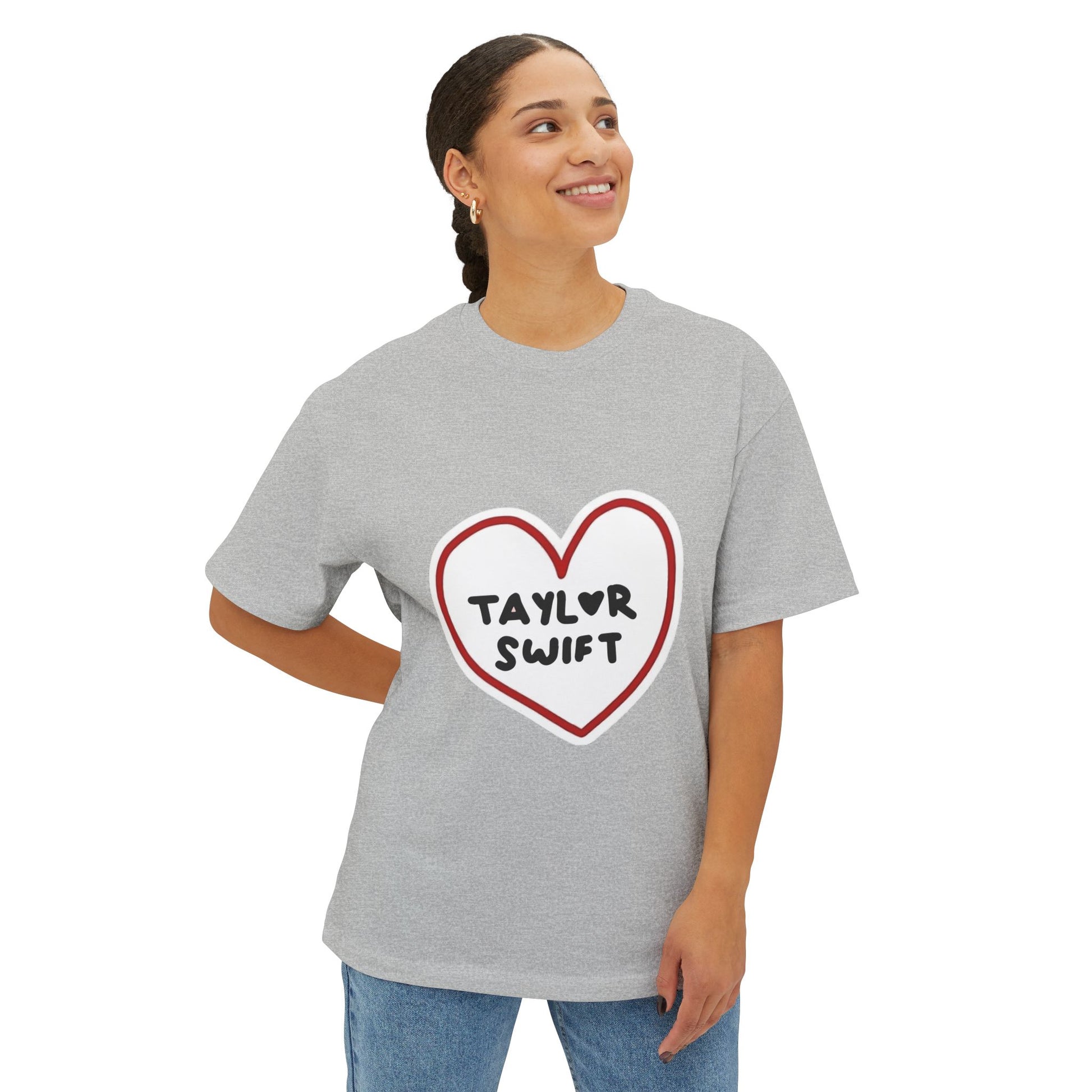 Heartbeats & Midnights Unisex Oversized Boxy Tee Printify