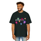 Rainbow Spark Burst Men's Heavy Oversized Tee - snazzymerch