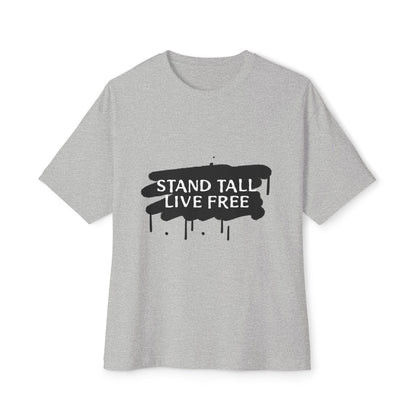 Stand Tall Live Free Unisex oversized Boxy Tee - snazzymerch
