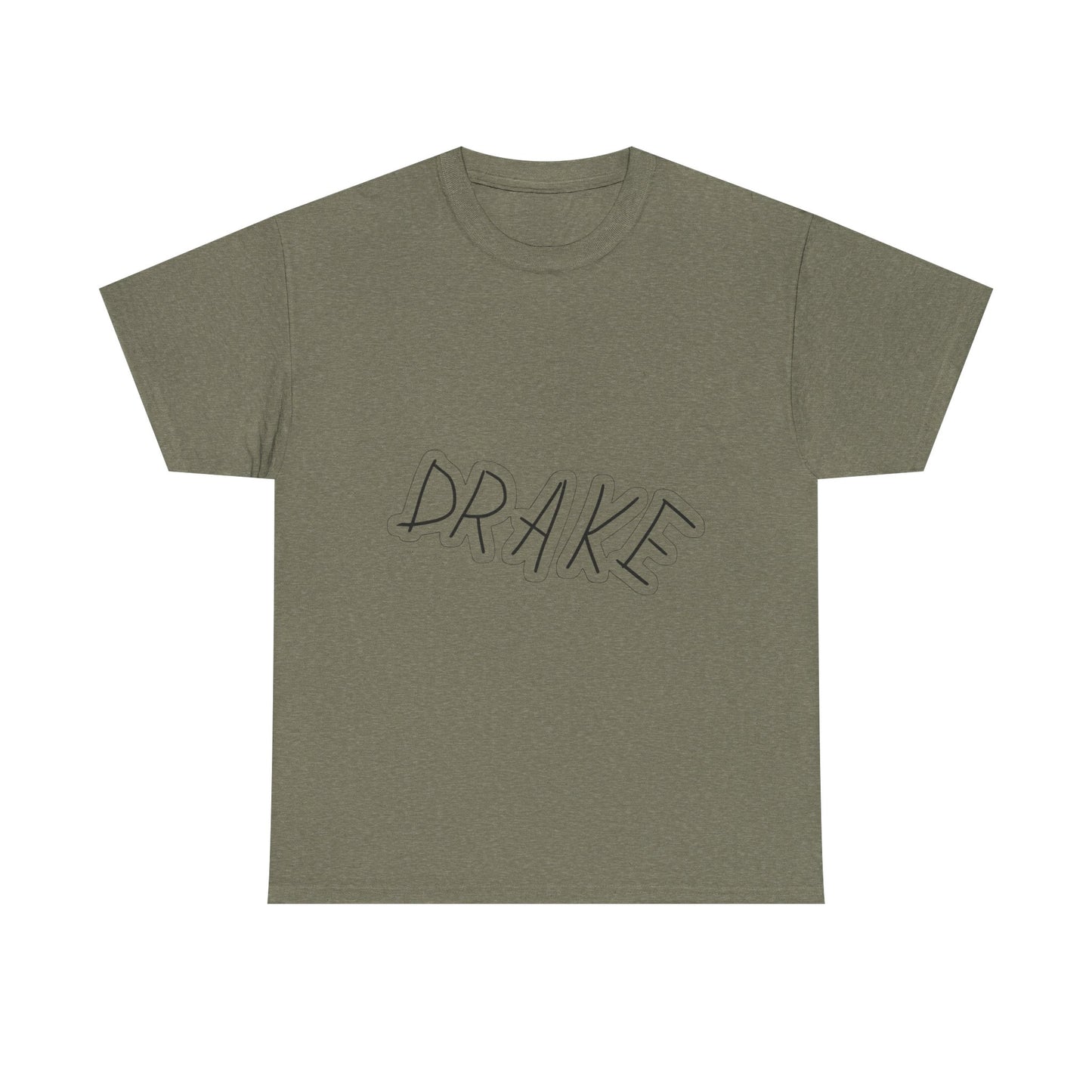 Dra-ke Graffiti Script Heavy Cotton Tee Printify
