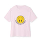 Yellow Smiley Unisex Oversized Boxy Tee - snazzymerch