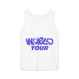 World Tour Bubble Letter-Dyed Tank Top Printify