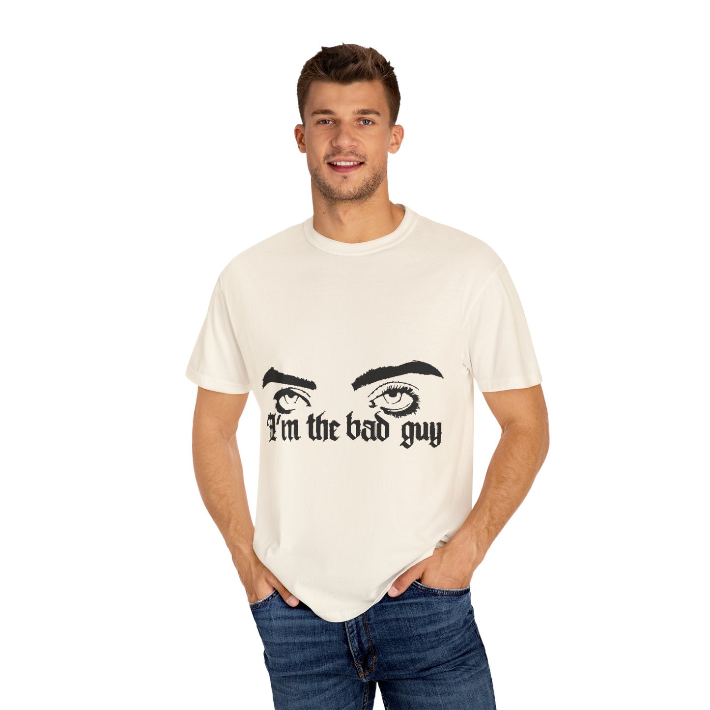 Billie Eilish Inspired Dyed T-shirt – Eyes & Shadows Gothic Edition Printify