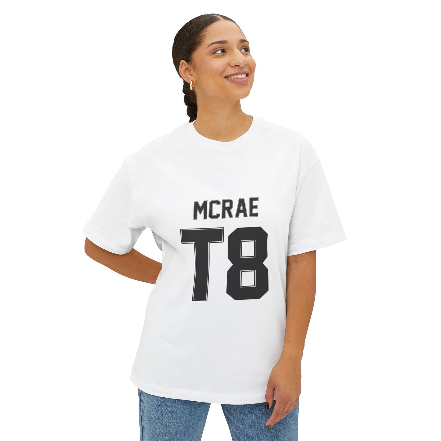 Minimal Bold Number Unisex Oversized Boxy Tee - snazzymerch