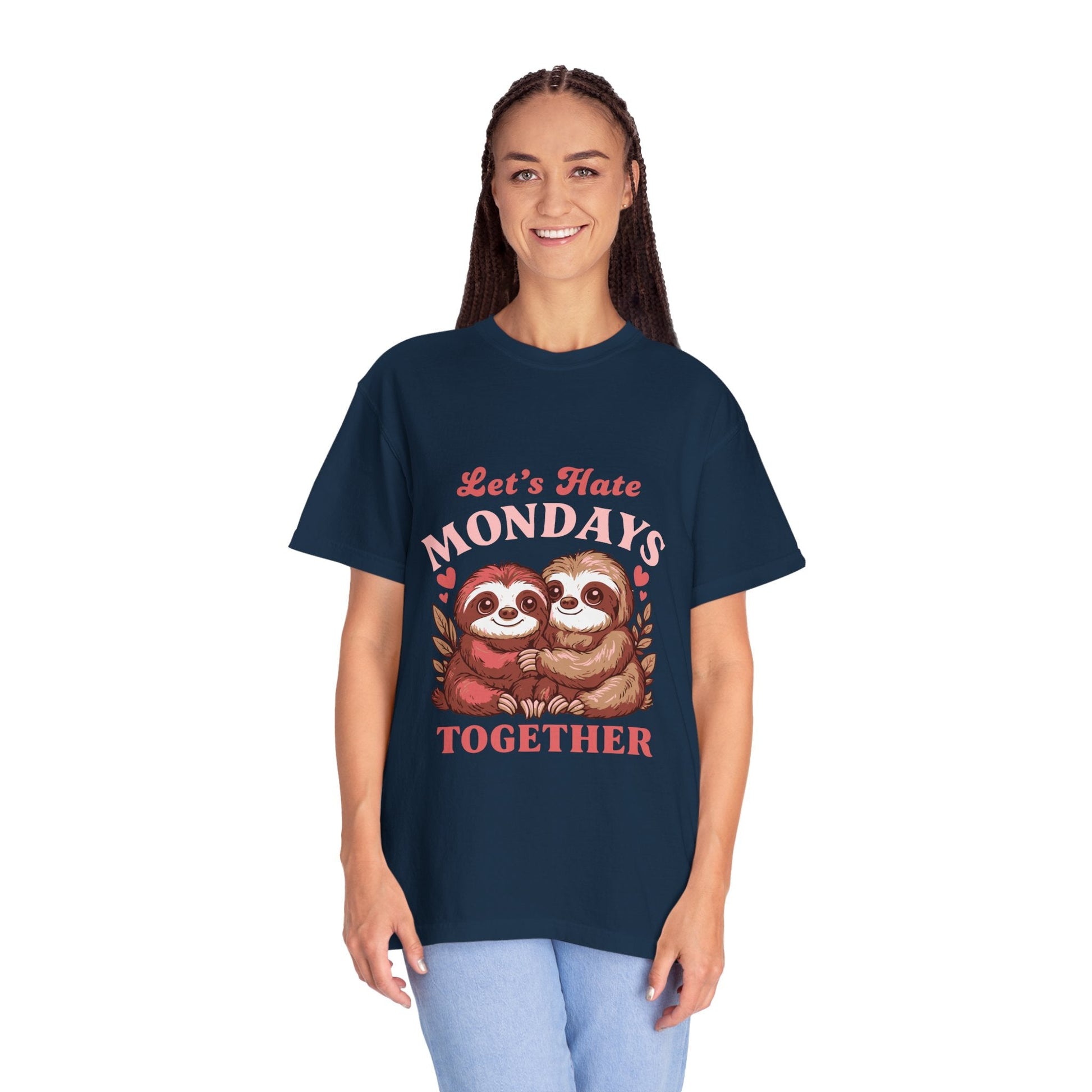 Dyed T-shirt – Snazzy Lets hate Monday Edition Printify
