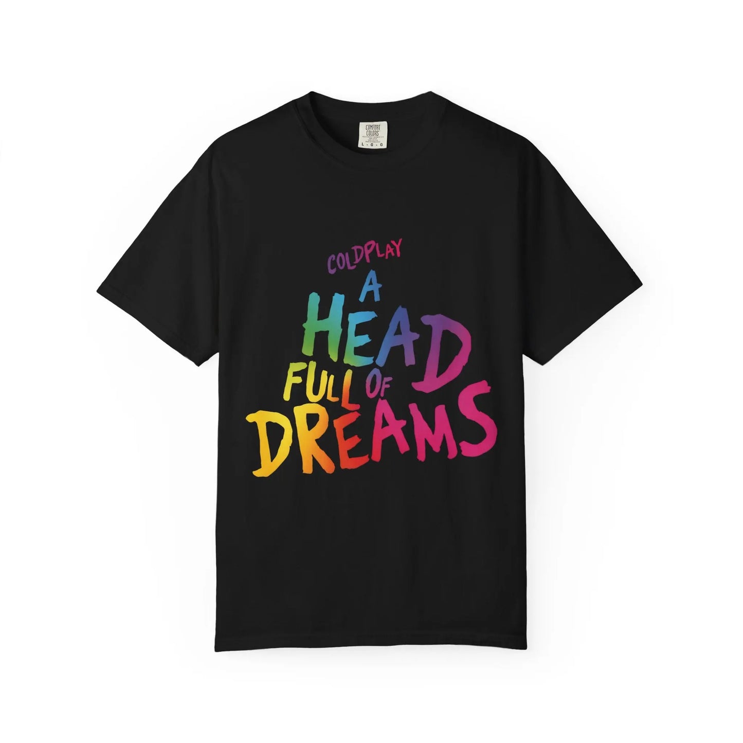 Unisex Garment-Dyed T-Shirt Inspired by Coldplay’s Iconic A Head Full of Dreams Printify