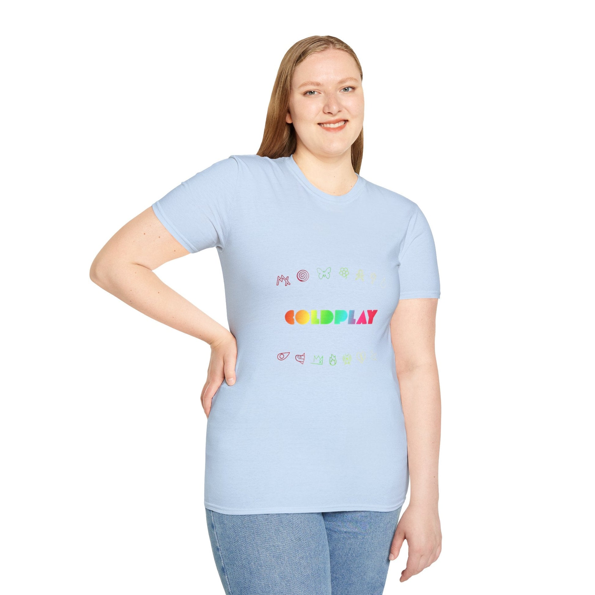 Unisex Softstyle T-Shirt Inspired by Coldplay’s Signage Printify