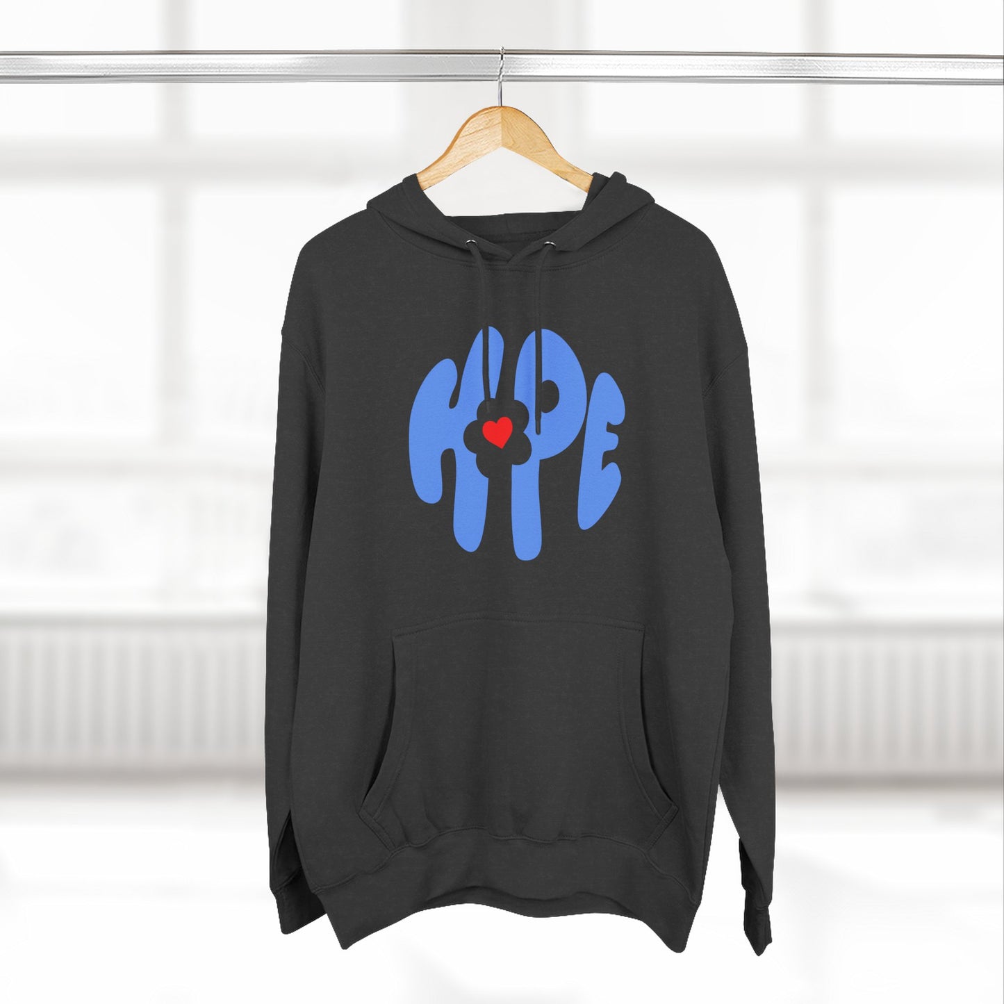 Heart of Hope Retro Three-Panel Fleece Hoodie - snazzymerch