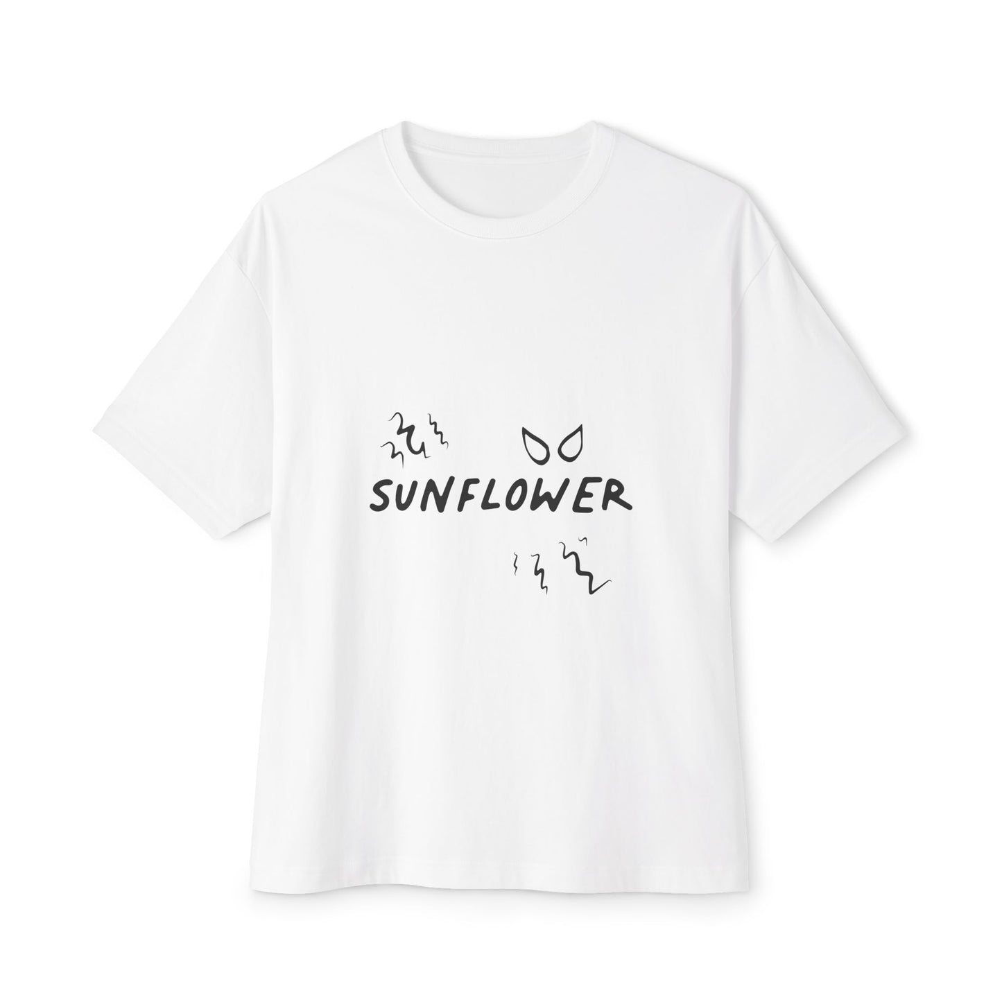 Yellow Barbed Wire Disc Unisex Oversized Boxy Tee Printify