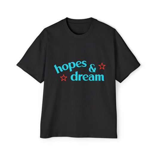 Hopes & Dreams Star Men's Heavy Oversized Tee - snazzymerch