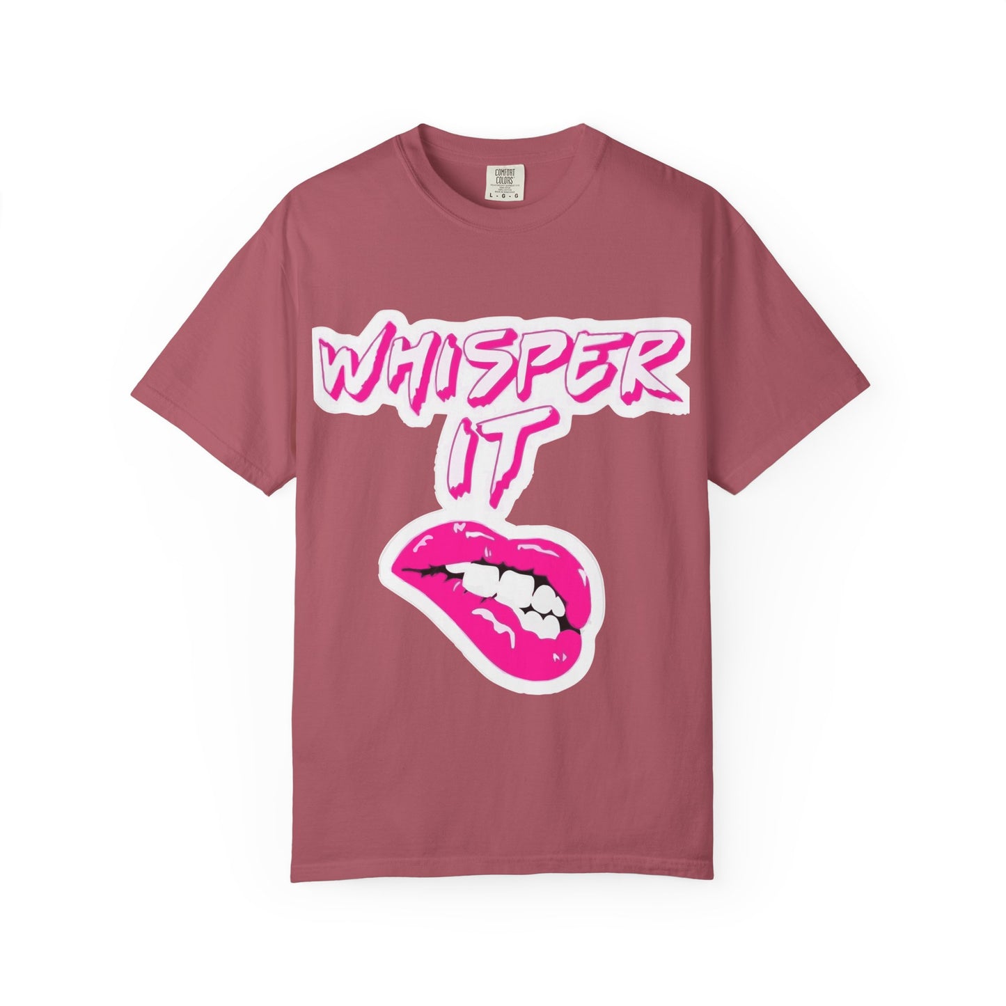 Whisper Lips Unisex Garment-Dyed T-shirt - snazzymerch