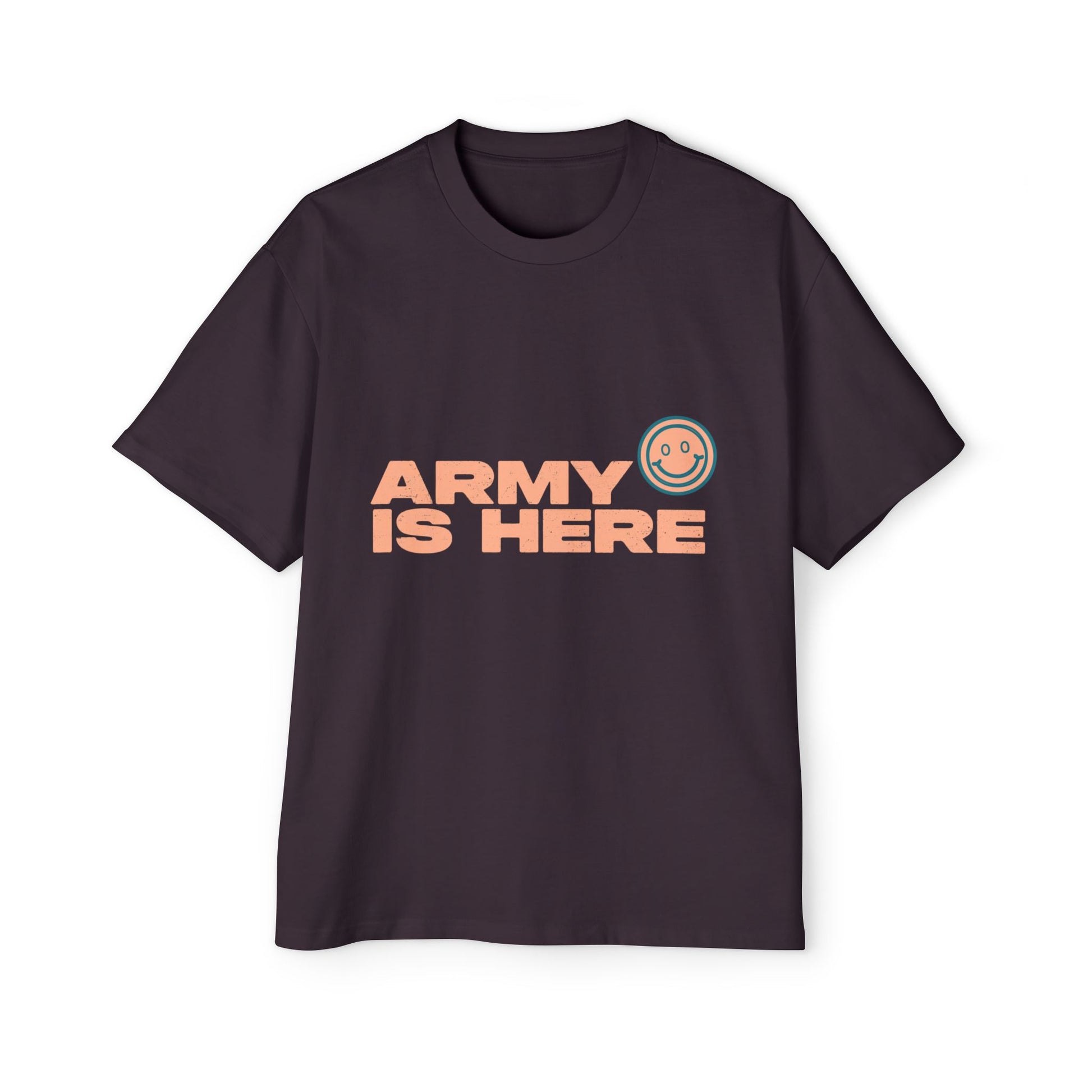 Smiley Army Vibe Men's Heavy Oversized Tee - snazzymerch