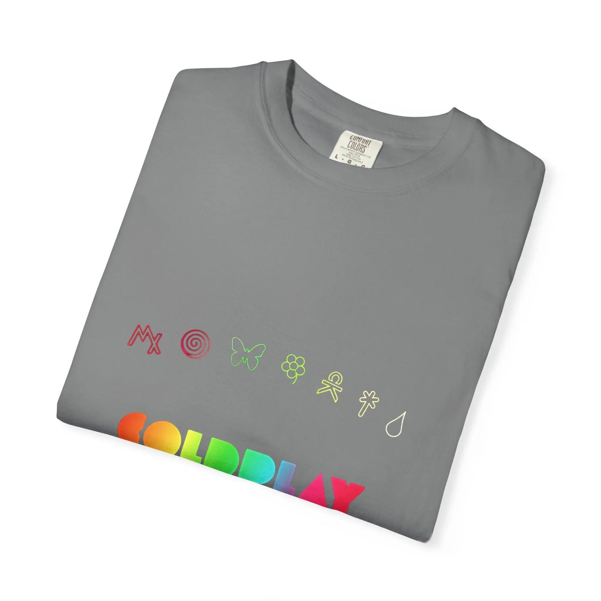 Unisex Garment-Dyed T-Shirt Inspired by Coldplay’s Signage Printify
