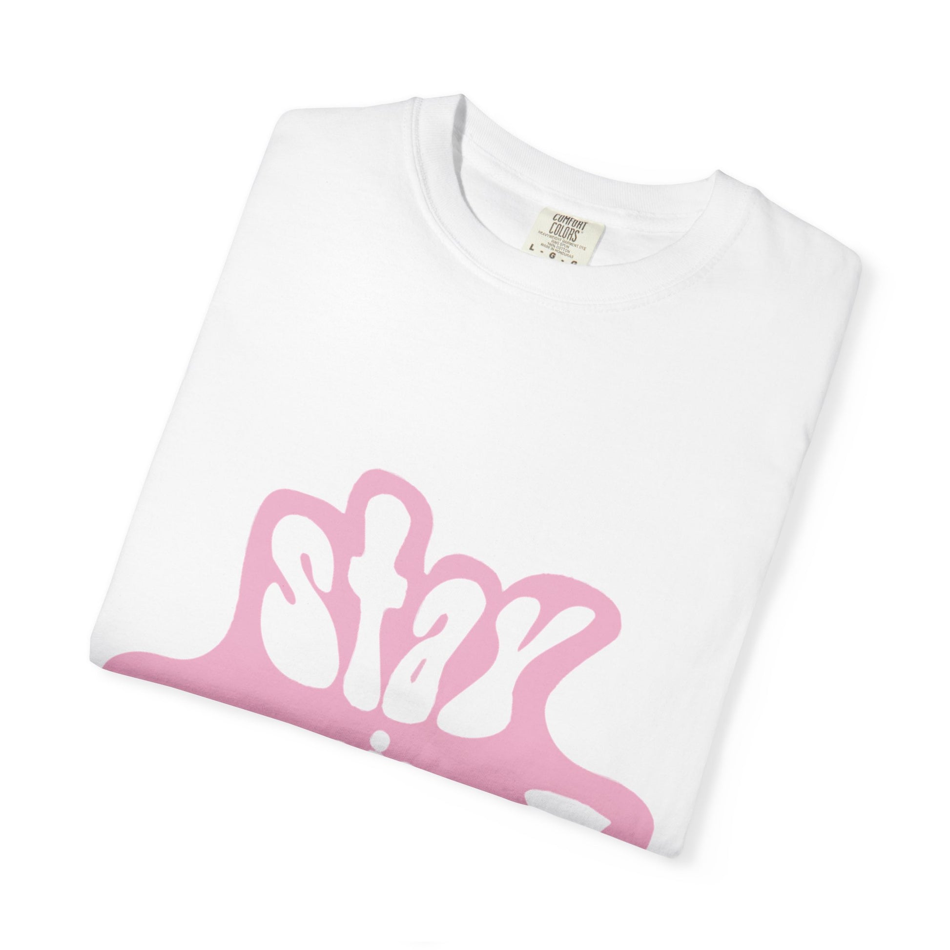 Retro Pink “Stay Weird” Typography Unisex Garment-Dyed T-shirt - snazzymerch