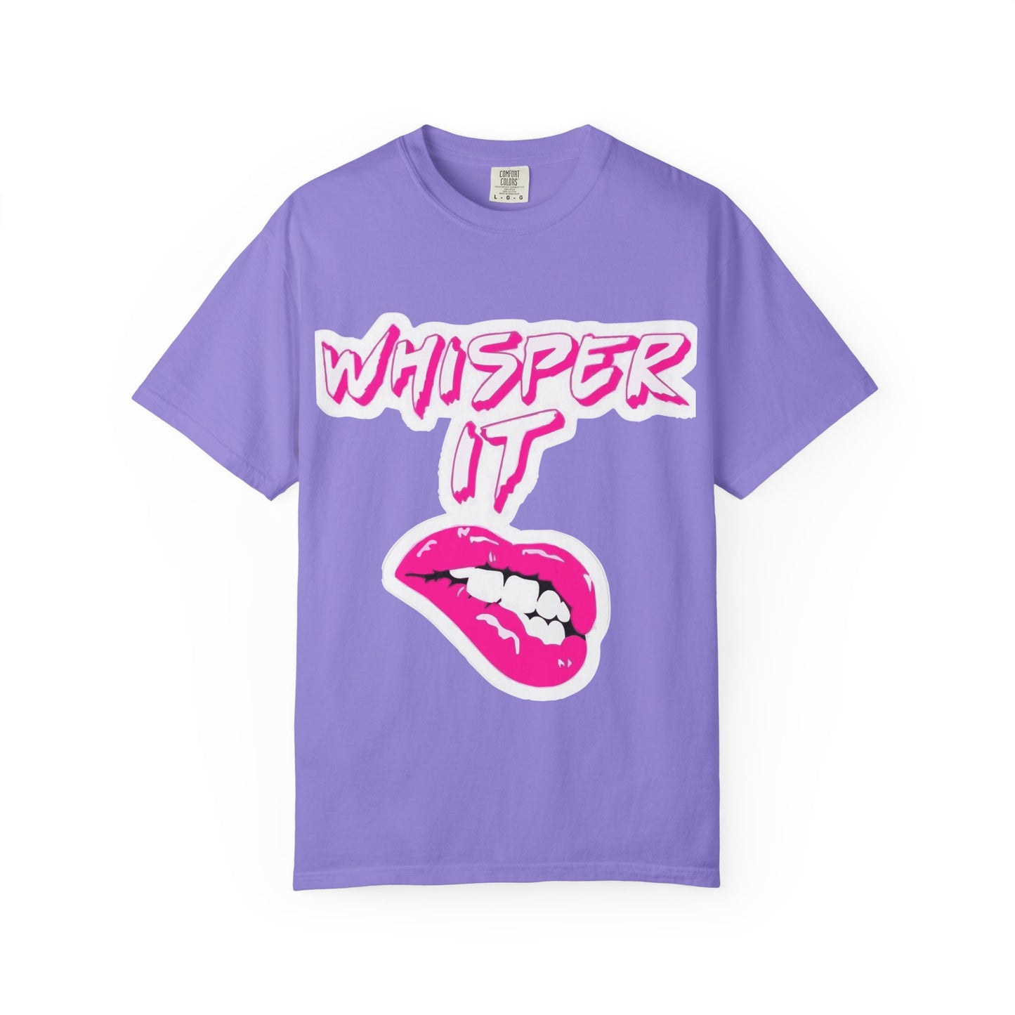 Whisper Lips Unisex Garment-Dyed T-shirt - snazzymerch