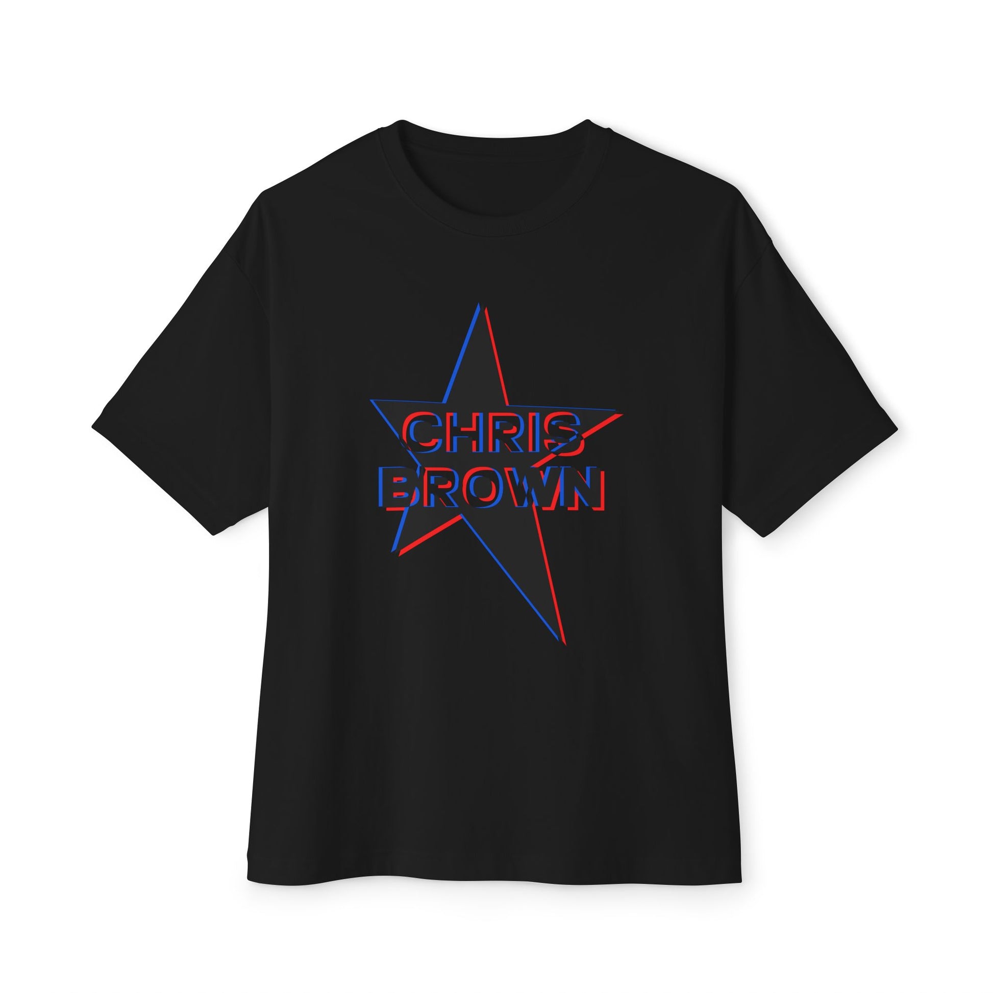 Star Outline Retro Unisex oversized Boxy Tee - snazzymerch
