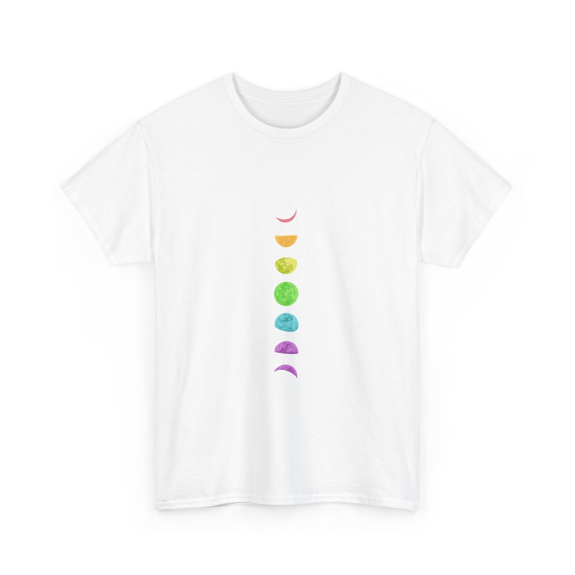 Rainbow Lunar Phases Unisex Cotton Tee Printify
