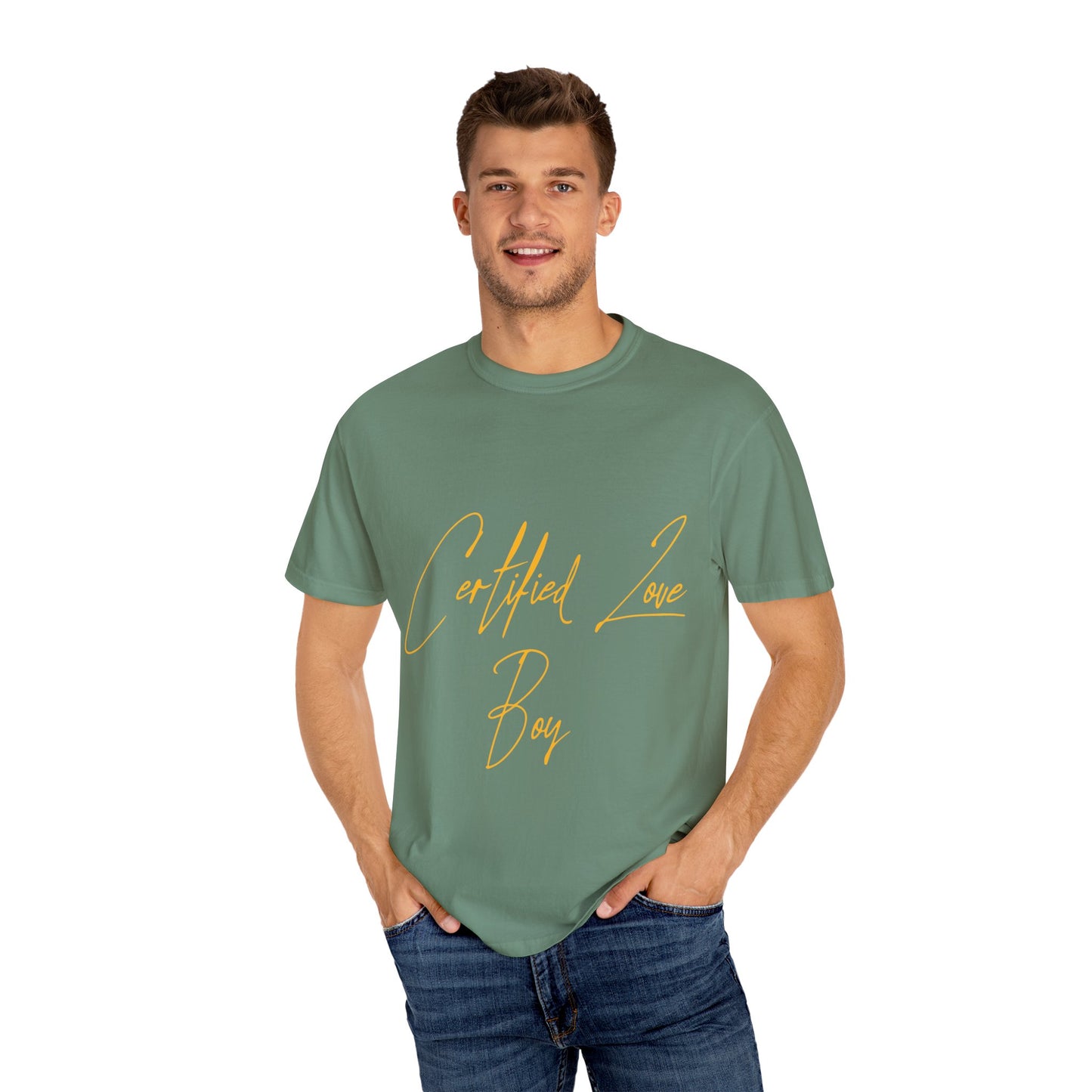 Certified Lover Boy Script Dyed Tshirt Printify
