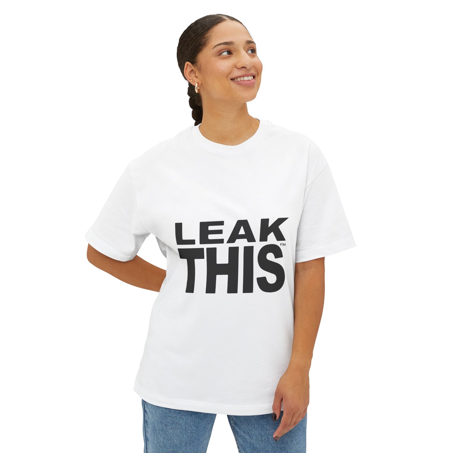 Bold Lettering Unisex Oversized Boxy Tee - snazzymerch