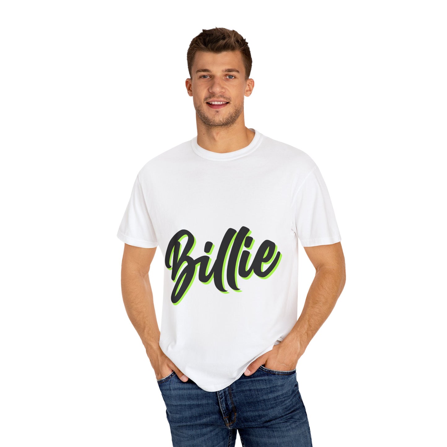 Billie Eilish Inspired Dyed T-shirt – Electric Script Vibes Edition Printify