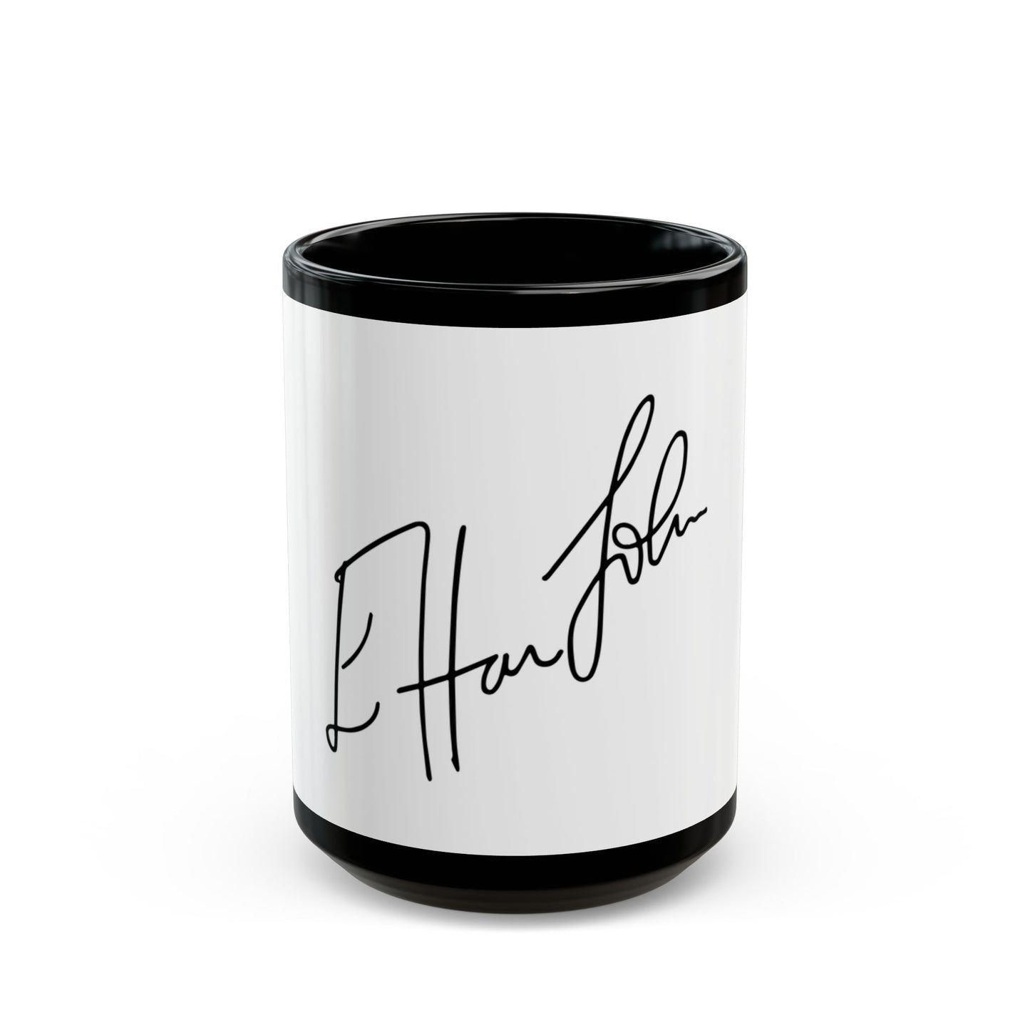 Rainbow Hat Illustration Black Mug (11oz, 15oz) - snazzymerch