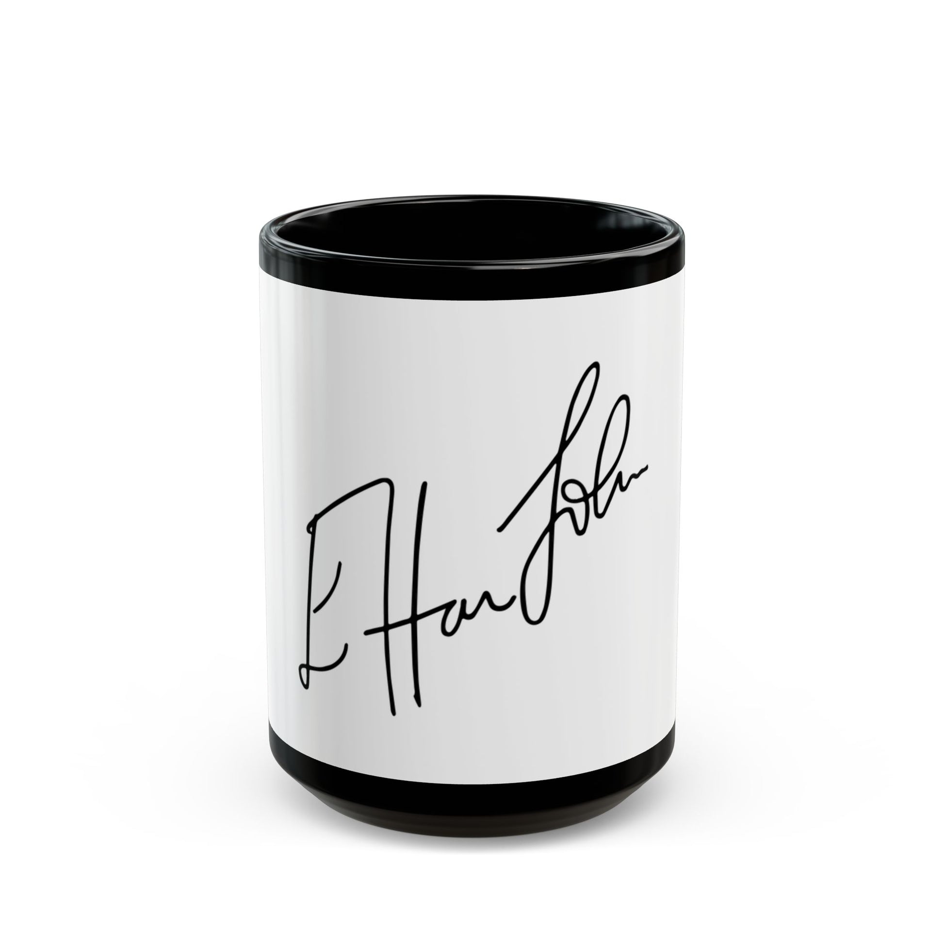 Rainbow Hat Illustration Black Mug (11oz, 15oz) - snazzymerch