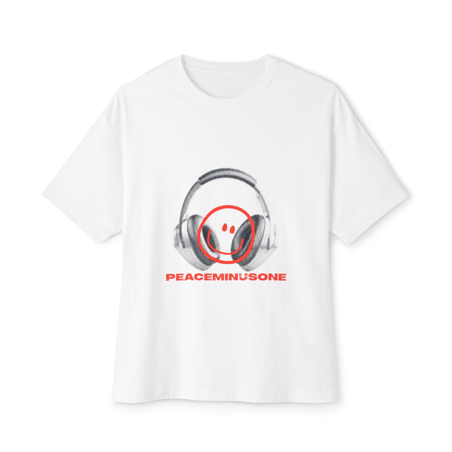Smiley Beats Graphic Unisex Oversized Boxy Tee - snazzymerch