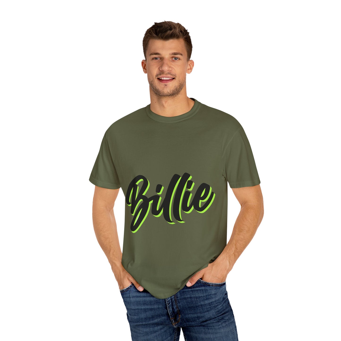 Billie Eilish Inspired Dyed T-shirt – Electric Script Vibes Edition Printify