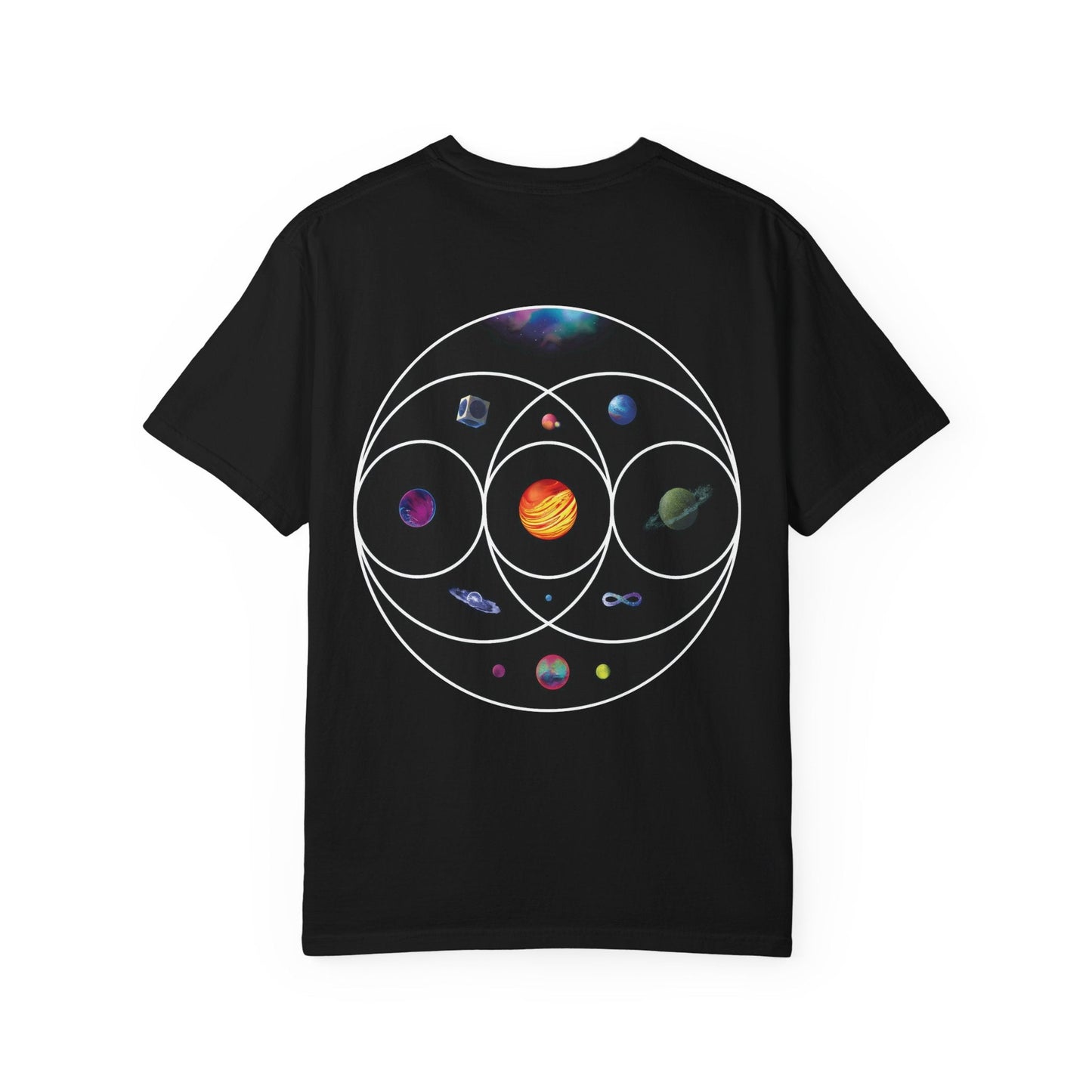 Unisex Garment-Dyed T-Shirt Inspired by Coldplay’s Illustration Concept_B Printify