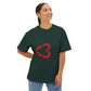 Minimal Heart Symbol Unisex oversized Boxy Tee - snazzymerch
