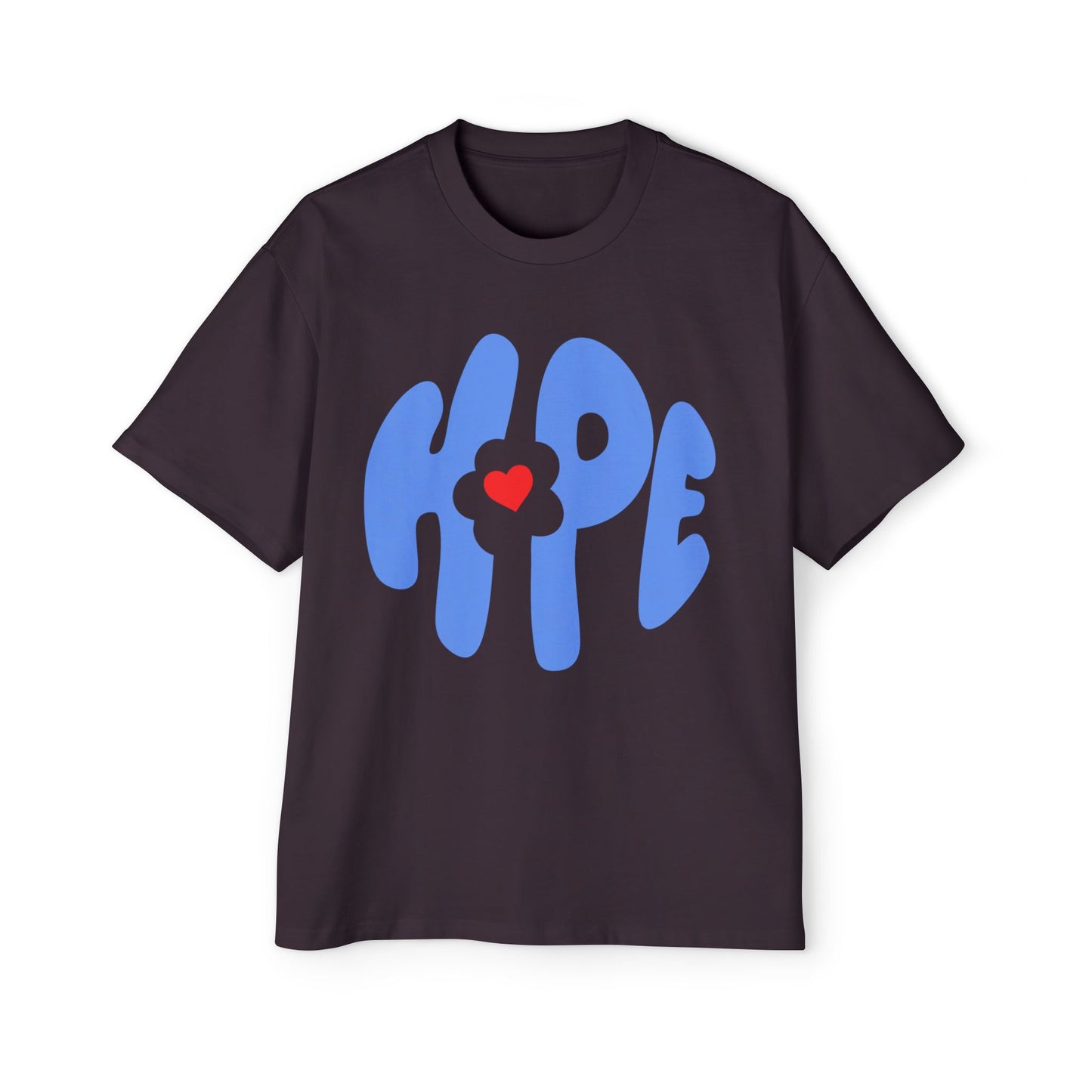 Heart of Hope Retro Men's Heavy Oversized Tee - snazzymerch