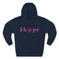 Pink Hope Smile Three-Panel Fleece Hoodie - snazzymerch