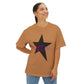 Retro Groove Script Unisex Oversized Boxy tee Printify