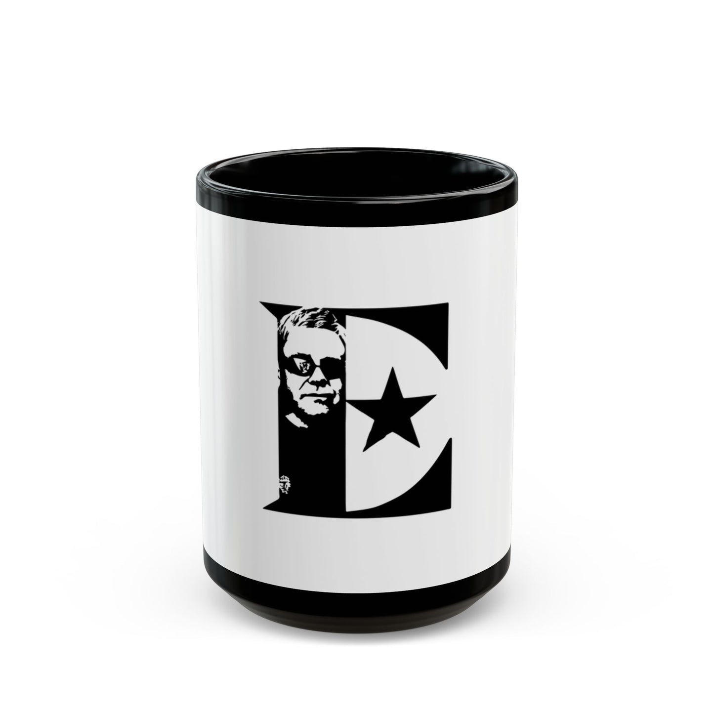 Black & White Portrait Black Mug (11oz, 15oz) - snazzymerch