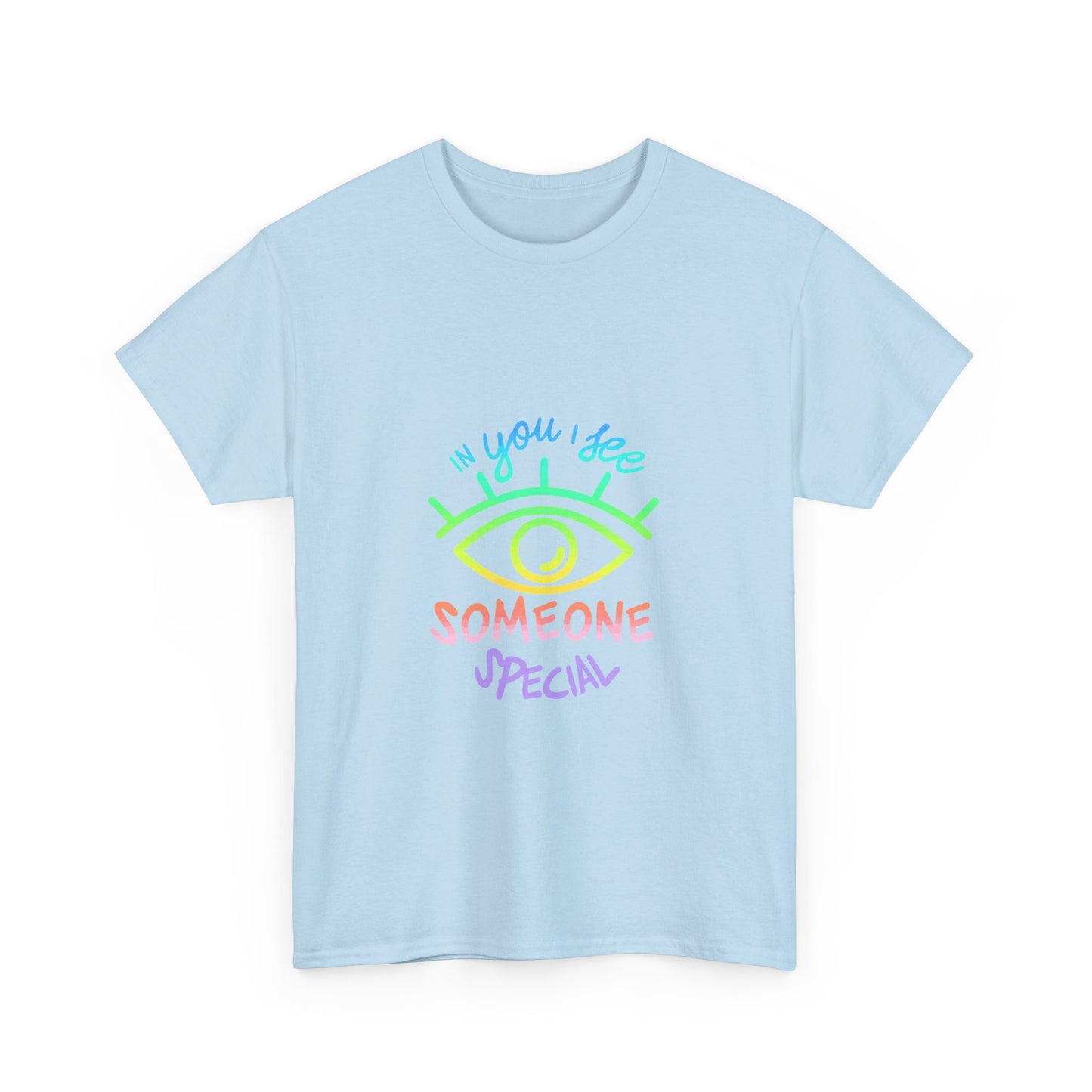 Vibrant Eye and Text Unisex Cotton Tee Printify