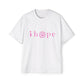 Pink Hope Smile Men's Heavy Oversized Tee - snazzymerch